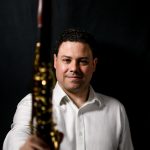 Peter Cigleris playing the clarinet